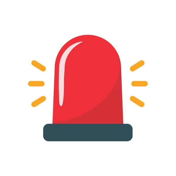 Emergency Siren Icon Hazard Warning Light Ambulance Route Alarm — Wektor stockowy