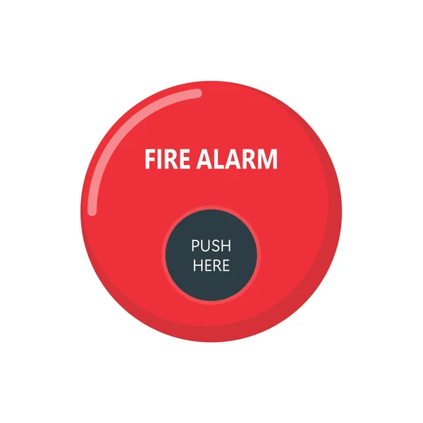 Fire Alarm Button Fire Alarm Alerts People Evacuate Building — Image vectorielle