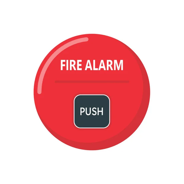 Fire Alarm Button Fire Alarm Alerts People Evacuate Building — Image vectorielle