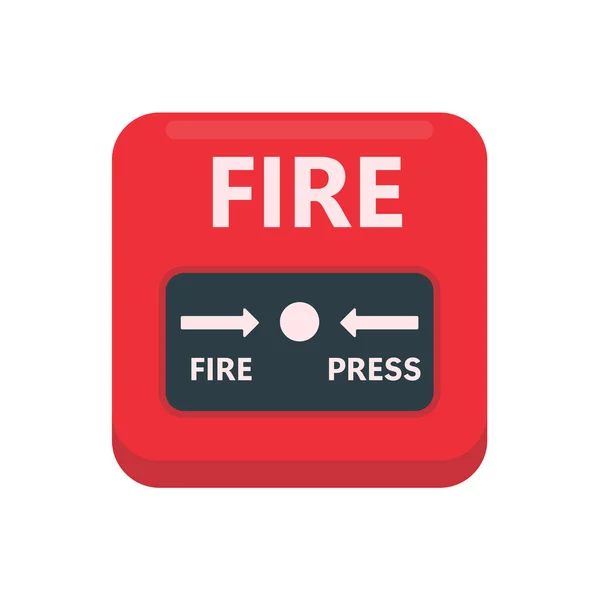 Fire Alarm Button Fire Alarm Alerts People Evacuate Building — ストックベクタ