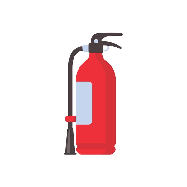 Red Fire Extinguisher Suppressing Fire Buildings — Stockvektor