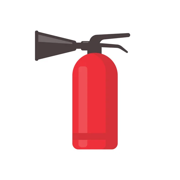 Red Fire Extinguisher Suppressing Fire Buildings — Image vectorielle