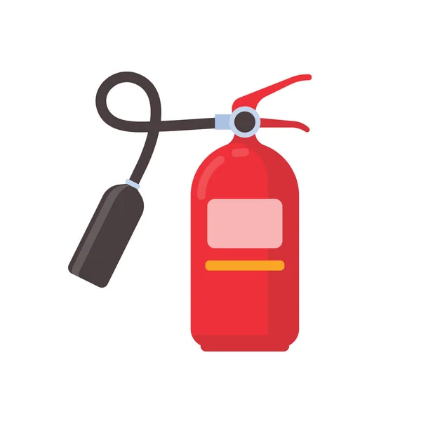 Red Fire Extinguisher Suppressing Fire Buildings —  Vetores de Stock