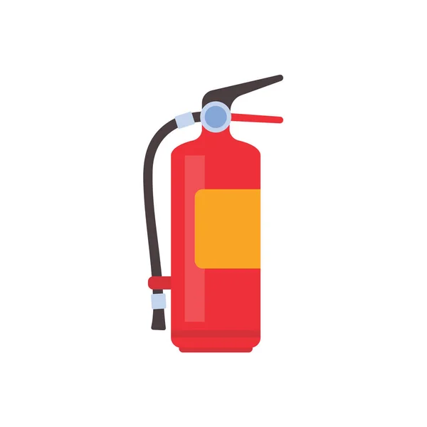 Red Fire Extinguisher Suppressing Fire Buildings — Image vectorielle