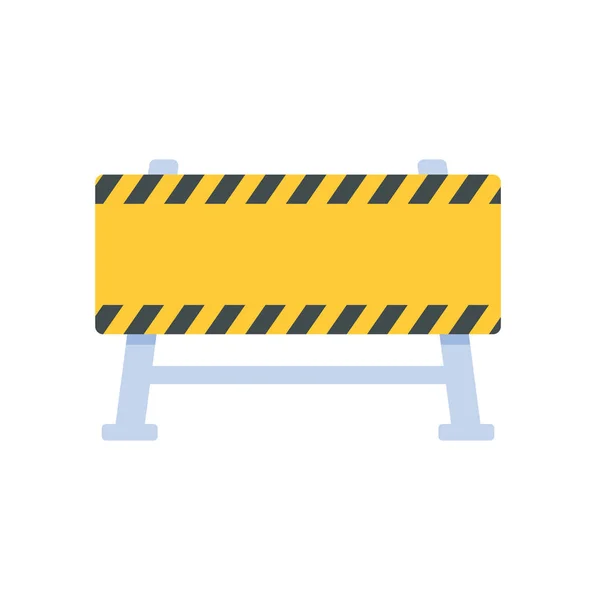 Safety Barriers Road Repair Lines Construction Warning Signs — Vetor de Stock