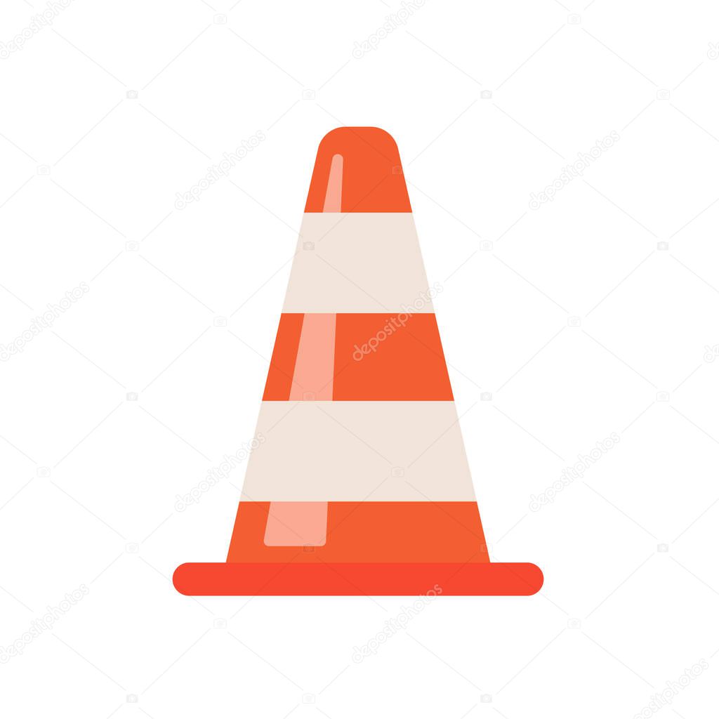 Traffic cones. Barrier cones divide the protective zone.