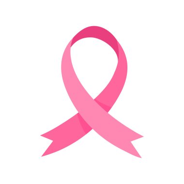 crossed pink ribbon symbol of world cancer day