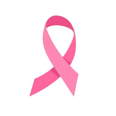 crossed pink ribbon symbol of world cancer day