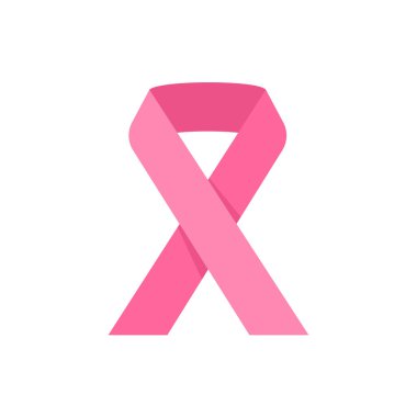 crossed pink ribbon symbol of world cancer day