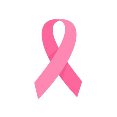 crossed pink ribbon symbol of world cancer day