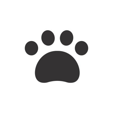 Dog and cat paws with sharp claws. cute animal footprints