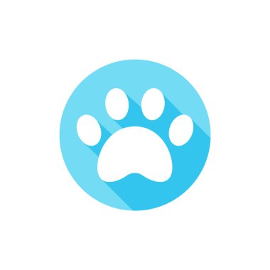 Dog and cat paws with sharp claws. cute animal footprints