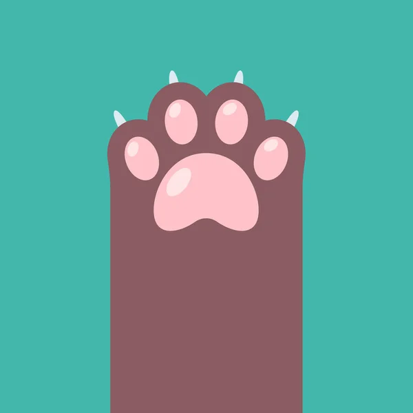 Dog Cat Paws Sharp Claws Cute Animal Footprints — стоковый вектор