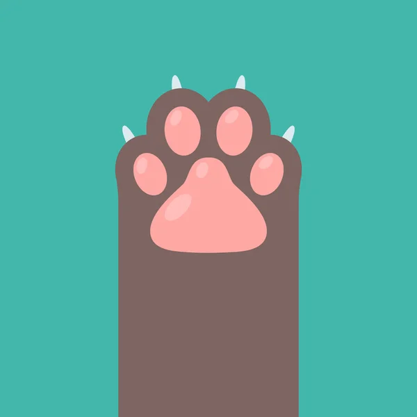 Dog Cat Paws Sharp Claws Cute Animal Footprints — стоковый вектор