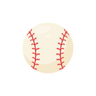Kırmızı dikişli deri beyzbol topu. Popüler softball turnuvaları.