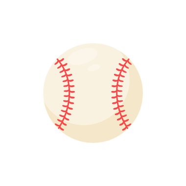 Kırmızı dikişli deri beyzbol topu. Popüler softball turnuvaları.