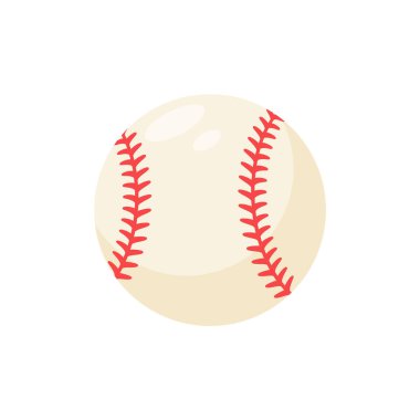 Kırmızı dikişli deri beyzbol topu. Popüler softball turnuvaları.