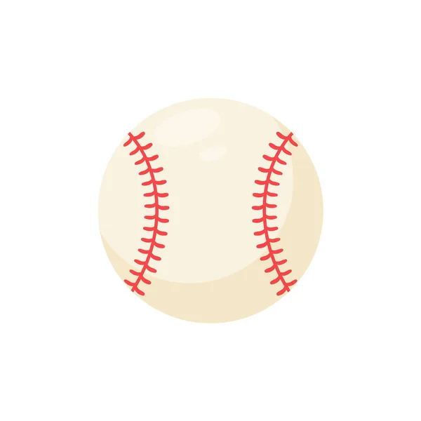 Beisebol Couro Com Costuras Costuradas Vermelhas Torneios Softball Populares —  Vetores de Stock