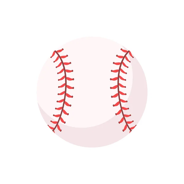 Beisebol Couro Com Costuras Costuradas Vermelhas Torneios Softball Populares — Vetor de Stock