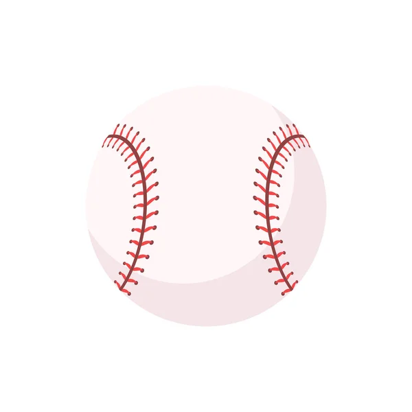 Kožený Baseball Červenými Švy Oblíbené Softbalové Turnaje — Stockový vektor