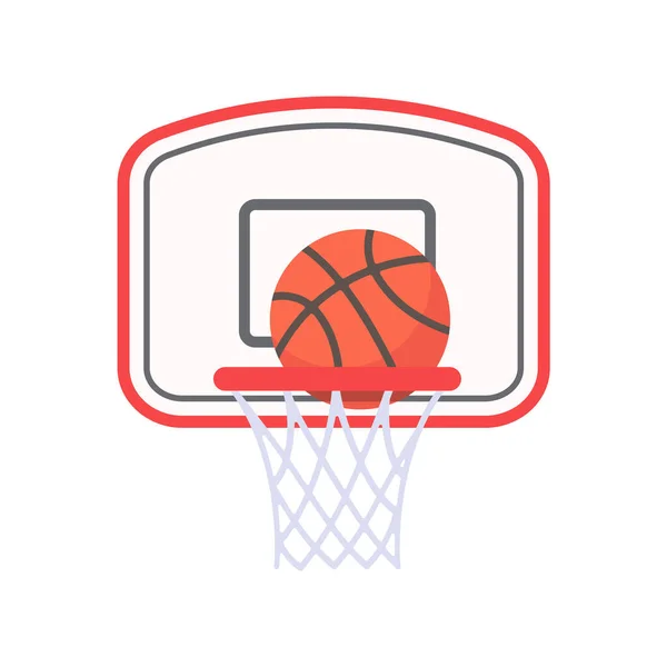 Basket Qui Est Jeté Dans Panier Dans Sport — Image vectorielle