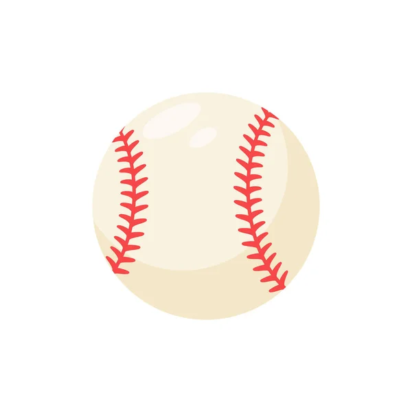 Beisebol Couro Com Costuras Costuradas Vermelhas Torneios Softball Populares — Vetor de Stock