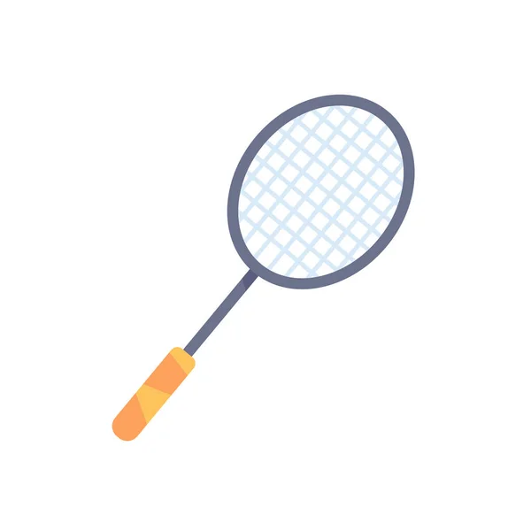 Batte Badminton Pour Frapper Des Navettes Dans Les Sports Intérieur — Image vectorielle