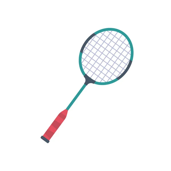 Badminton Bat Pro Zasažení Shuttlecocks Vnitřních Sportech — Stockový vektor