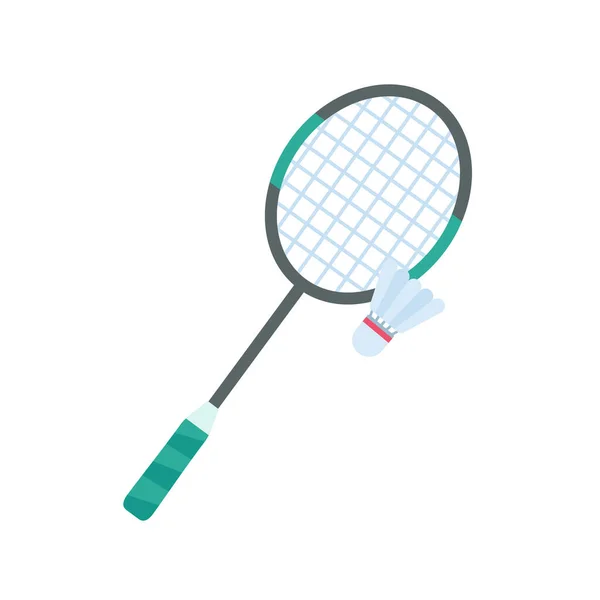 Badminton Ütő Tollaslabdához Beltéri Sportban — Stock Vector