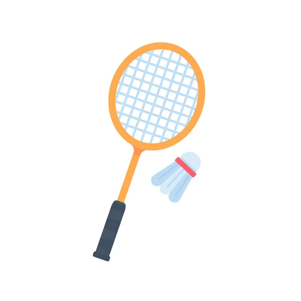 Badminton Bat Uderzania Shuttlecocks Sporcie Krytym — Wektor stockowy