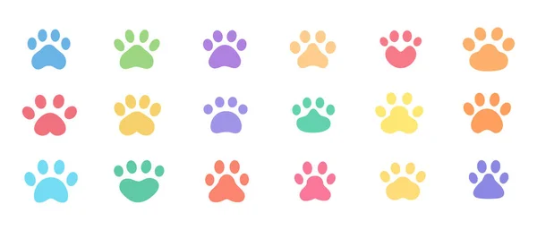 Dog Cat Paws Sharp Claws Cute Animal Footprints — Vetor de Stock