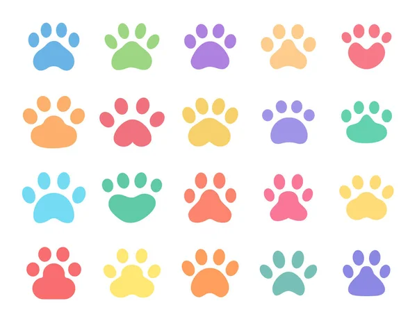 Dog Cat Paws Sharp Claws Cute Animal Footprints — Archivo Imágenes Vectoriales