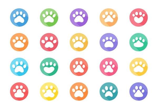 Dog Cat Paws Sharp Claws Cute Animal Footprints — 图库矢量图片