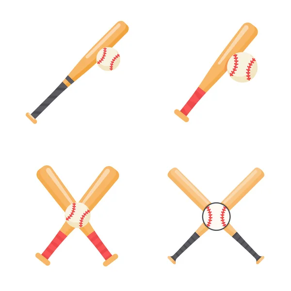 Baseball Ütőket Használnak Baseball Ütésekhez Sporteseményeken — Stock Vector