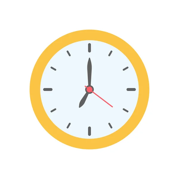 Στρογγυλό Πρόσωπο Ρολόι Δείχνει Την Προγραμματισμένη Ώρα — Διανυσματικό Αρχείο