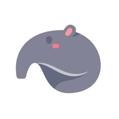 Vektör karıncayiyen. Çocuklar için sevimli hayvan yüzü tasarımı.