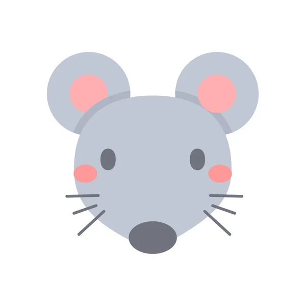 Råttvektor Gulligt Djuransikte Design För Barn — Stock vektor
