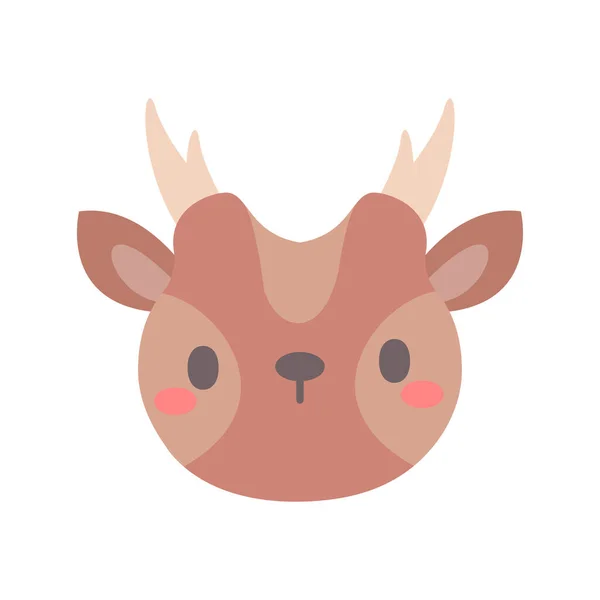 Vecteur Antilopes Mignon Animal Visage Design Pour Les Enfants — Image vectorielle