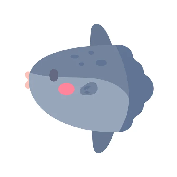 Molasocean Sunfish Vector 아이들을 귀여운 디자인 — 스톡 벡터