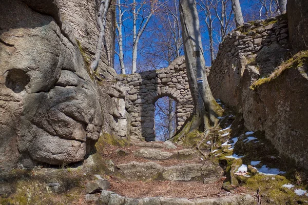 Stairs to castle Kynast - Chojnik Poland — Stock Photo, Image