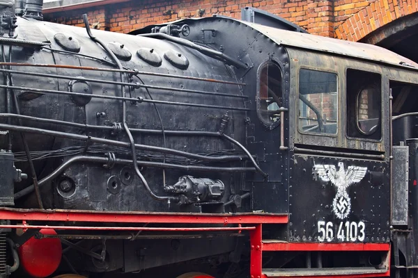 Los detalles de la locomotora de vapor — Foto de Stock