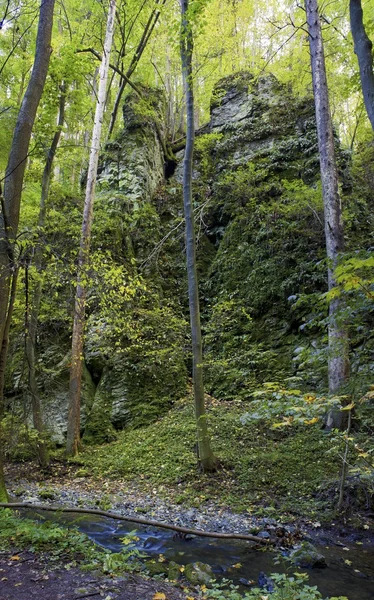 Cascata Podgornej nelle montagne giganti, Polonia — Foto Stock