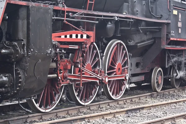 Los detalles de la locomotora de vapor — Foto de Stock