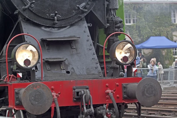 Los detalles de la locomotora de vapor — Foto de Stock