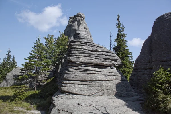 Gruppo di rocce a KArkonosze — Foto Stock