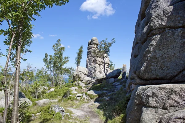 Gruppe von Felsen im Karkonosse — Stockfoto