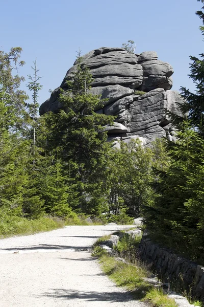 Gruppe von Felsen im Karkonosse — Stockfoto