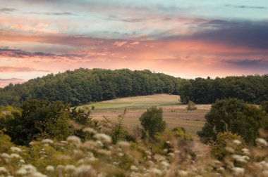 alanları ve tepeler güzel manzara