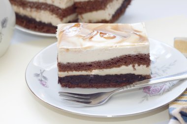 lezzetli çikolata ve cappucino kek