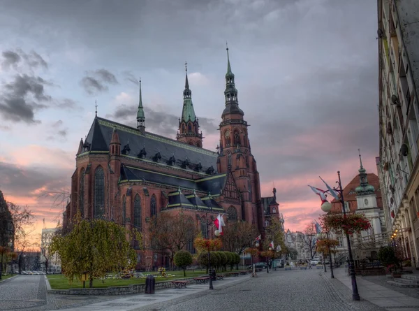 St. Petrus en st. Paulus kathedraal in legnica, Polen — Stockfoto